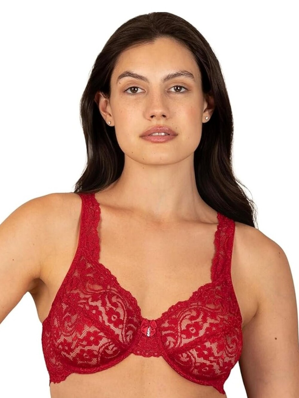 NWT Smart & Sexy Women's Signature Lace Unlined Underwire Bra, 36D, Red